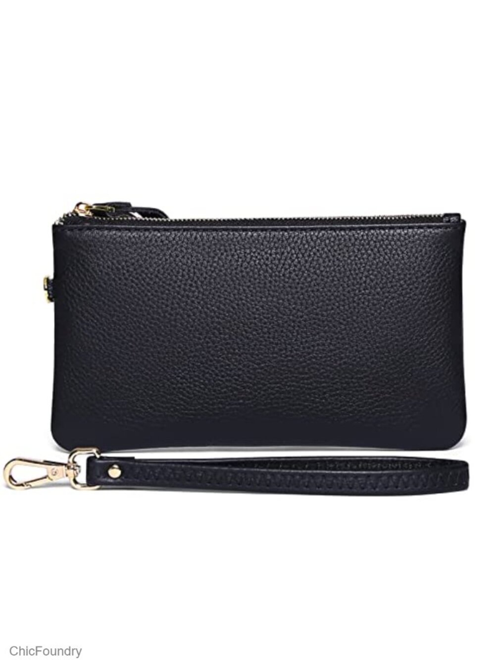 RFID Blocking Vegan Leather Wristlet Wallet Slim Credit Card Holder Clutch